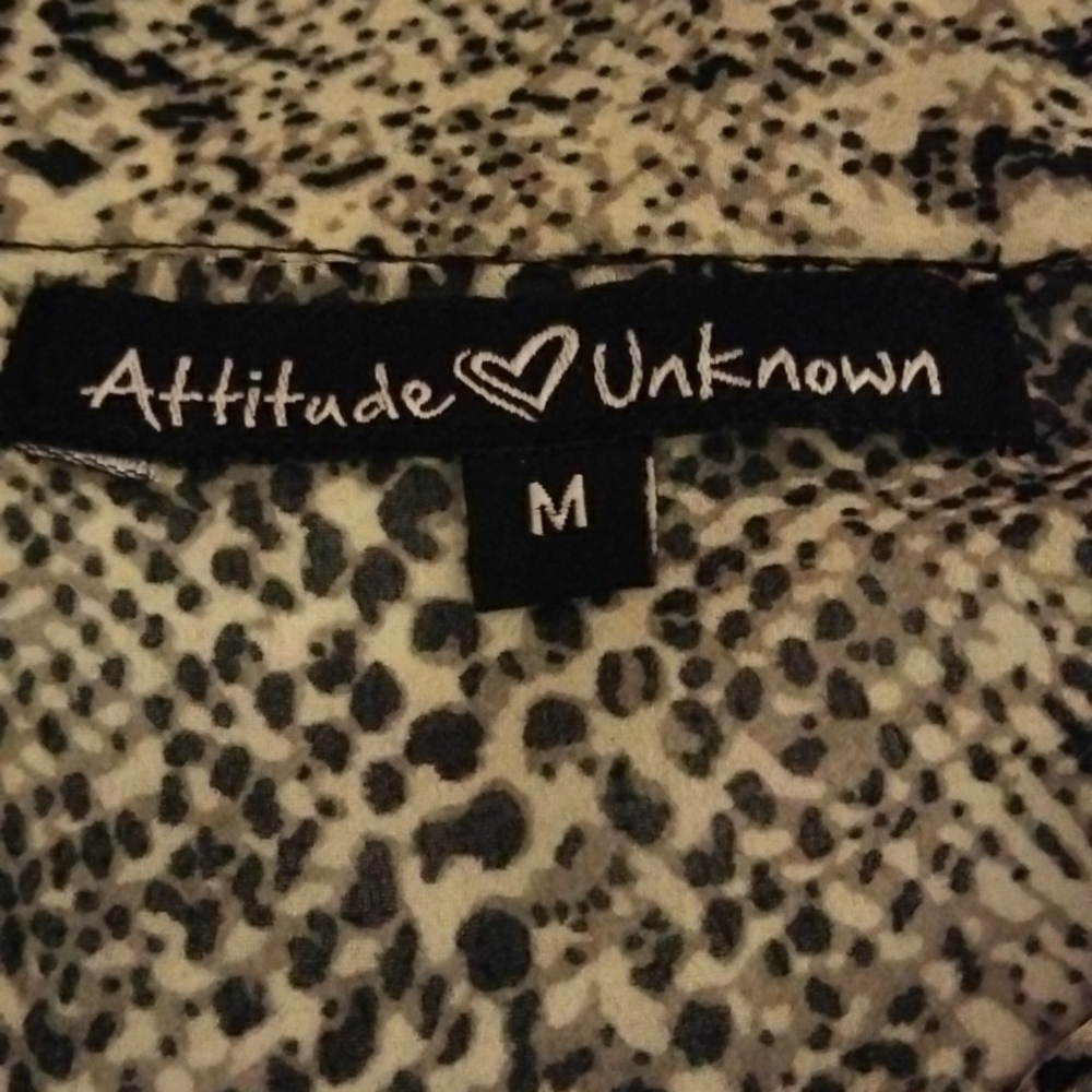 Attitude Unknown Semi-Sheer Snake Print Blouse - Picture 11 of 13